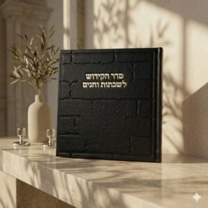 ספר הקידוש לשבת כותל | שחור כסף
