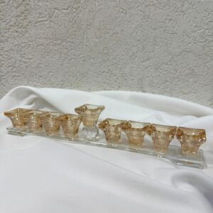 חנוכיית קריסטל נמוכה - זהב