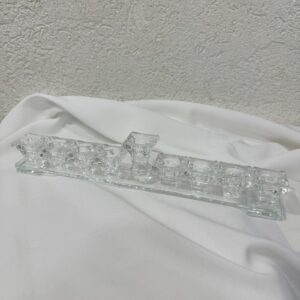 חנוכיית קריסטל נמוכה - שקוף