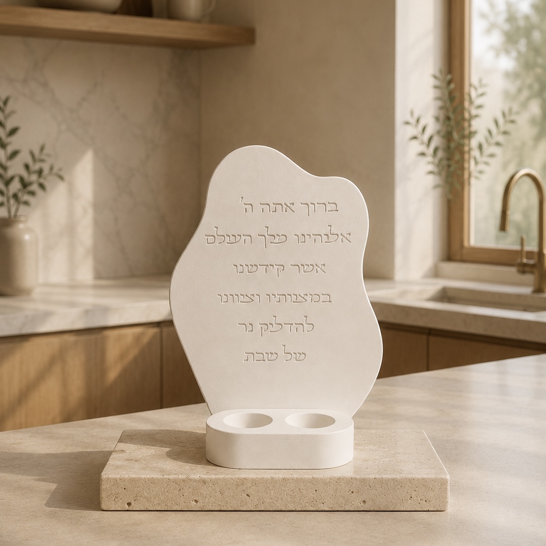 מעמד הדלקת נרות ופמוטים | לבן