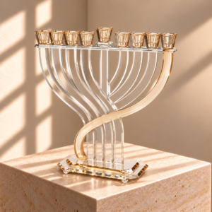 חנוכיה דגם הילה | מוזהב