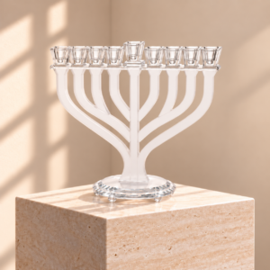 חנוכיה דגם אור | שקוף מאט