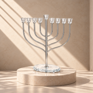חנוכיה דגם מלכות | כסף
