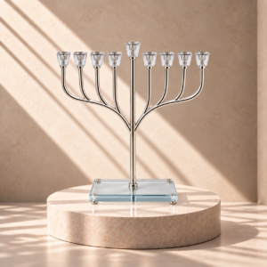 חנוכיה דגם רום | כסף