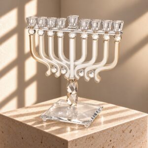 חנוכיה דגם רויאל | מוזהב