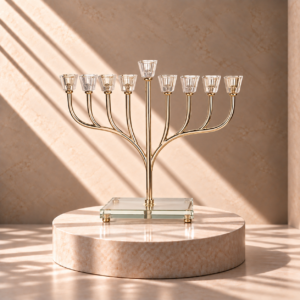חנוכיה דגם רום | זהב